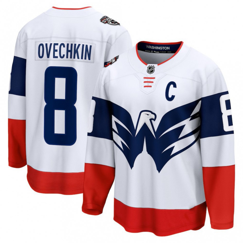 Alexander Ovechkin Washington Capitals White 2023 NHL Stadium Series Breakaway Premium Jersey-Pro Kit Vault | Brand New 26/27 Sports Jerseys